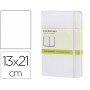 LIBRETA MOLESKINE TAPA DURA LISO 240 HOJAS COLOR BLANCO CIERRE CON GOMA 130X210 MM