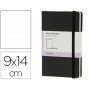 LIBRETA MOLESKINE TAPA DURA ORGANIZADORA CON SEIS DEPARTAMENTOS COLOR NEGRO CIERRE CON GOMA 90X140 M