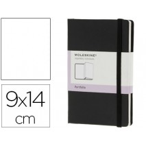 LIBRETA MOLESKINE TAPA DURA ORGANIZADORA CON SEIS DEPARTAMENTOS COLOR NEGRO CIERRE CON GOMA 90X140 M
