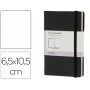 LIBRETA MOLESKINE TAPA DURA ORGANIZADORA CON DOS DEPARTAMENTOS COLOR NEGRO CIERRE CON GOMA 65X105 MM