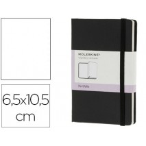 LIBRETA MOLESKINE TAPA DURA ORGANIZADORA CON DOS DEPARTAMENTOS COLOR NEGRO CIERRE CON GOMA 65X105 MM