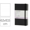 LIBRETA MOLESKINE TAPA DURA ORGANIZADORA CON DOS DEPARTAMENTOS COLOR NEGRO CIERRE CON GOMA 65X105 MM