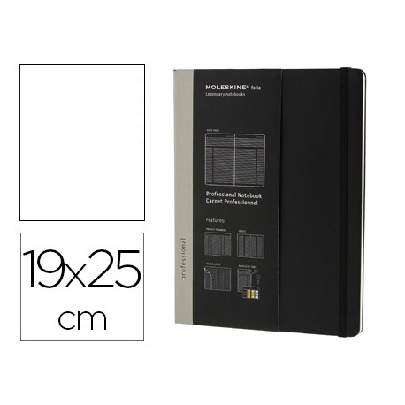 LIBRETA MOLESKINE TAPA DURA PROFESIONAL 240 HOJAS LISTAS DESMONTABLES TAREAS PLANNING COLOR NEGRO 19