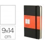 LIBRETA MOLESKINE TAPA DURA INDICE 192 HOJAS COLOR NEGRO CIERRE CON GOMA 90X140 MM