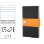 LIBRETA MOLESKINE TAPA DURA RAYADO HORIZONTAL 80 HOJAS 16 HOJAS DESMONTABLES COLOR NEGROPACK DE 3 UN