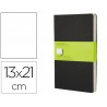 LIBRETA MOLESKINE TAPA DURA LISO 80 HOJAS CON 16 HOJAS DESMONTABLES COLOR NEGRO PACK DE 3 UNIDADES 1