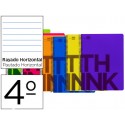 BLOC ESPIRAL LIDERPAPEL CUARTO THINK TAPA POLIPROPILE NO 80 HO 80G HORIZONTAL CON MARGEN 6 COLORES S