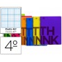 BLOC ESPIRAL LIDERPAPEL CUARTO THINK TAPA POLIPROPILE NO 80 H 80G PAUTA RAYADO N„ 466 COLORES SURTID
