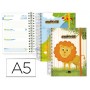 AGENDA ESCOLAR LIDERPAPEL 15-16 FANTASIA DIN-A5 ESPAÑOL INGLES 70 HOJAS SMALL&WILD TAPA FORRADA