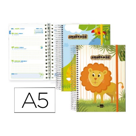 AGENDA ESCOLAR LIDERPAPEL 15-16 FANTASIA DIN-A5 ESPAÑOL INGLES 70 HOJAS SMALL&WILD TAPA FORRADA