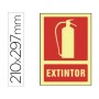 PICTOGRAMA SYSSA SEÑAL DE EXTINTOR EN PVC FOTOLUMINISCENTE 210X297 MM