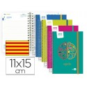 AGENDA ESCOLAR LIDERPAPEL 15-16 CLASSIC MINI CATALAN UN DIA PAGINA ESPIRAL CIERRE CON GOMA