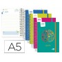 AGENDA ESCOLAR LIDERPAPEL 15-16 CLASSIC DIN-A5 UN DIA PAGINA ESPIRAL CIERRE CON GOMA