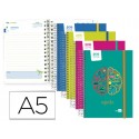 AGENDA ESCOLAR LIDERPAPEL 15-16 CLASSIC DIN-A5 UN DIA PAGINA ESPIRAL CIERRE CON GOMA