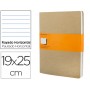 LIBRETA MOLESKINE TAPA DURA RAYADO HORIZONTAL 120 HOJAS 16HOJAS DESMONTABLES COLOR KRAFTPACK DE 3 UN