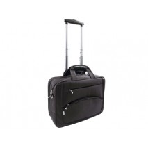 MALETIN PARA PORTAIL Q-CONNECT 16" NEGRO 1 ASA 2 BOLSILLOS EXTERIORES Y RUEDAS MEDIDAS 410X325X150 M