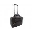 MALETIN PARA PORTAIL Q-CONNECT 16" NEGRO 1 ASA 2 BOLSILLOS EXTERIORES Y RUEDAS MEDIDAS 410X325X150 M