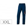 PANTALON DE TRABAJO DELTAPLUS CINTURA AJUSTABLE 5 BOLSILLOS COLOR AZUL NARANJA  TALLA XXL