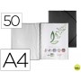 CARPETA LIDERPAPEL ESCAPARATE CON ESPIRAL 50 FUNDAS POLIPROPILENO DIN A4 NEGRO
