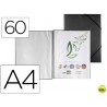 CARPETA LIDERPAPEL ESCAPARATE CON ESPIRAL 60 FUNDAS POLIPROPILENO DIN A4 NEGRO