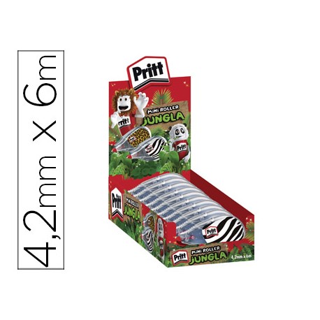 CORRECTOR PRITT ROLLER 4.2 MM X 6 MT CEBRA-LEOPARDO PROMO 9+1