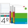 BLOC ESPIRAL LIDERPAPEL CUARTO DREAM TAPA EXTRADURA 80H 80G HORIZONTAL CON MARGEN COLORES SURTIDOS