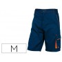 PANTALON DE TRABAJO DELTAPLUS BERMUDA CINTURA AJUSTABLE 5 BOLSILLOS COLOR AZUL NARANJATALLA M