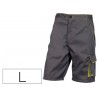 PANTALON DE TRABAJO DELTAPLUS BERMUDA CINTURA AJUSTABLE 5 BOLSILLOS COLOR GRIS VERDE TALLA L