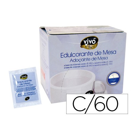 EDULCORANTE VIVOCHEF DE FACIL DISOLUCION CAJA DE 60 SOBRES
