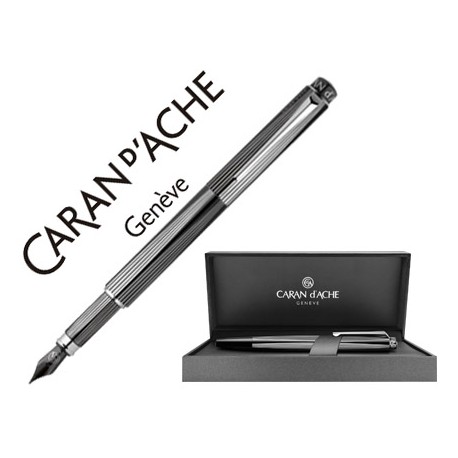 PLUMA CARAN D'ACHE RNX.316 PVD ACERO INOX TRATADO CON CERAMICA VAPORIZADA NEGRA PLUMIN ACERO INOX RE