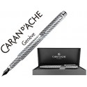 PLUMA CARAN D'ACHE RNX.316 FIBER ACERO INOX GRABADA EN URDIMBRE A LASER PLUMIN ACERO INOX REVESTIDO