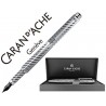 PLUMA CARAN D'ACHE RNX.316 FIBER ACERO INOX GRABADA EN URDIMBRE A LASER PLUMIN ACERO INOX REVESTIDO