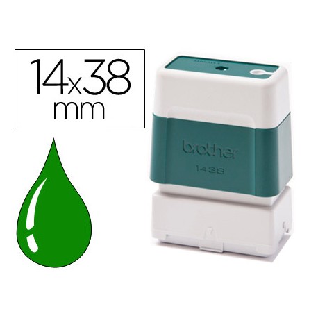 SELLO AUTOMATICO BROTHER 14 MM X 38 MM VERDE