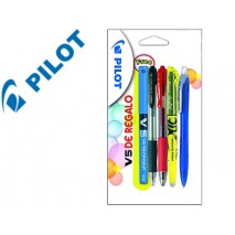 PACK PILOT VUELTA AL COLE 2015 CONTENIDO: 1 BOLIGRAFO SUPERGRIP NEGRO + 1 BOLIGRAFO G-2 ROJO + 1 POR