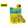 EXPOSITOR UHU MINIONS MULTIPRODUCTO CONTENIDO: 24 BARRAS 8 GR - 24 BARRAS 21 GR - 12 BARRAS 40 GR -
