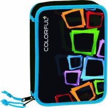 PLUMIER ESCOLAR ALPINO PEQUEÑO DOBLE CREMALLERA COLORFUL