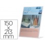 EXPOSITOR SOBREMESA Q-CONNECT CON FORMA DE L METACRILATO TAMAÑO 150X213 MM