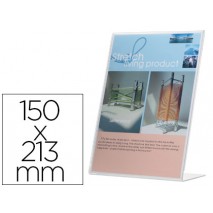 EXPOSITOR SOBREMESA Q-CONNECT CON FORMA DE L METACRILATO TAMAÑO 150X213 MM