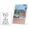 EXPOSITOR SOBREMESA Q-CONNECT CON FORMA DE L METACRILATO TAMAÑO 150X213 MM