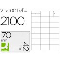 ETIQUETA ADHESIVA Q-CONNECT KF10648 TAMAÑO 70X42 MM FOTOCOPIADORA LASER INK-JET CAJA CON 100 DIN A4