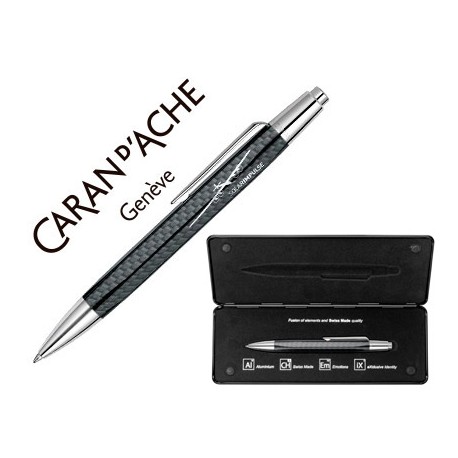 BOLIGRAFO CARAN D'ACHE ALCHEMIX SOLAR IMPULSE CUERPO ALUMINIO CON ESTUCHE PUNTA MEDIA