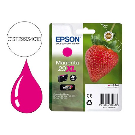INK-JET EPSON HOME 29 XL T2993 XP435/330/335/332/430/235/432 MAGENTA 450 PAG