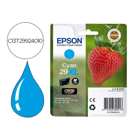 INK-JET EPSON HOME 29 XL T2992 XP435/330/335/332/430/235/432 CIAN 450 PAG