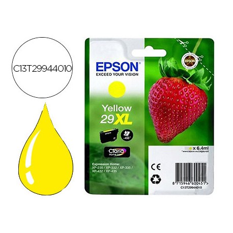 INK-JET EPSON HOME 29 XL T2994 XP435/330/335/332/430/235/432 AMARILLO 450 PAG