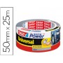 CINTA ADHESIVA TESA AMERICANA 25 MT X 50 MM EXTRA POWER COLOR PLATA