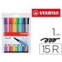 ROTULADOR STABILO ACUARELABLE PEN 68 ESTUCHE DE 15 COLORES SURTIDOS