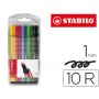 ROTULADOR STABILO ACUARELABLE PEN 68 ESTUCHE DE 10 COLORES SURTIDOS