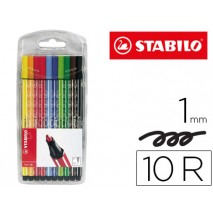 ROTULADOR STABILO ACUARELABLE PEN 68 ESTUCHE DE 10 COLORES SURTIDOS