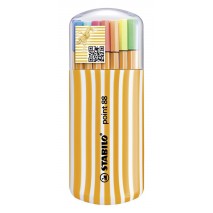 ROTULADOR STABILO PUNTA DE FIBRA POINT 88 ZEBRUI ESTUCHE DE 20 COLORES SURTIDOS