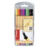 ROTULADOR STABILO PUNTA DE FIBRA POINT 88 ESTUCHE DE 10 COLORES SURTIDOS